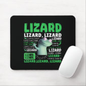 Funny Lizard Meme Animal Women Mannen _3 Muismat (Met muis)