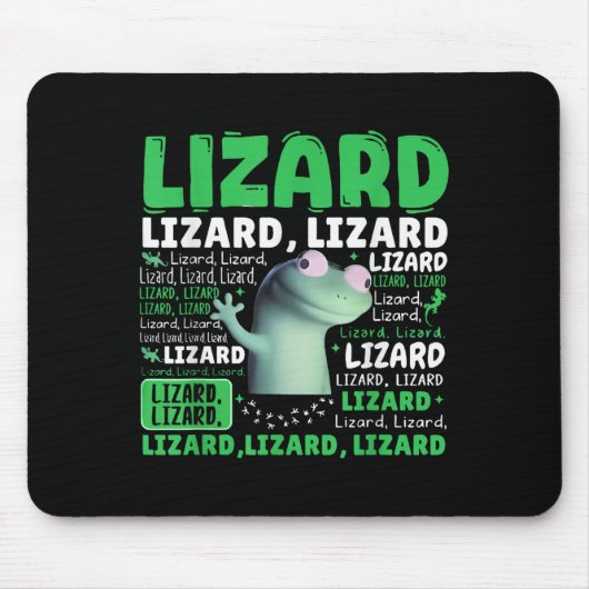 Funny Lizard Meme Animal Women Mannen _3 Muismat (Voorkant)
