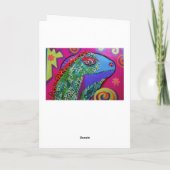 Funny Lizard Wenskaart Kaart (Achterkant)