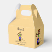 Funny lizard zingt met cartoon van de microfoon bedankdoosjes (Voorkant Zijde)