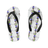 Funny lizard zingt met cartoon van de microfoon kinder teenslippers (Voetbed)