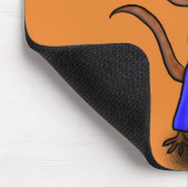 Funny lizard zingt met cartoon van de microfoon muismat (Hoek)