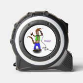 Funny lizard zingt met cartoon van de microfoon rolmaat (Voorkant)