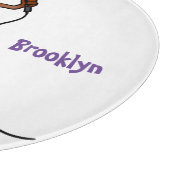 Funny lizard zingt met cartoon van de microfoon snijplank (Hoek)