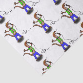 Funny lizard zingt met cartoon van de microfoon tissuepapier (Detail)