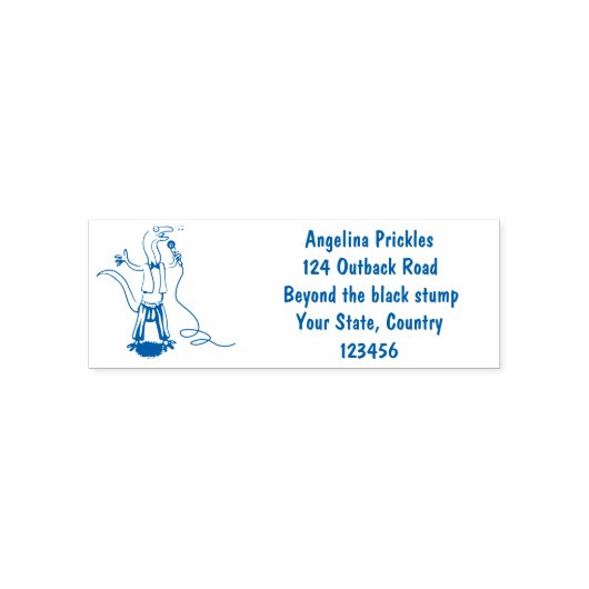 Funny lizard zingt met cartoon van de microfoon  zelfinktende stempel (Design)