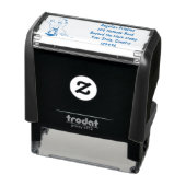 Funny lizard zingt met cartoon van de microfoon  zelfinktende stempel (Product)