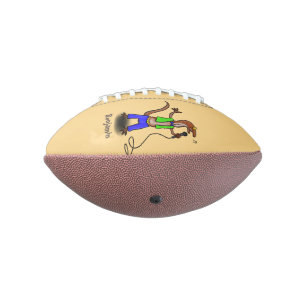 Funny lizard zingt met cartoon van microfoon american football