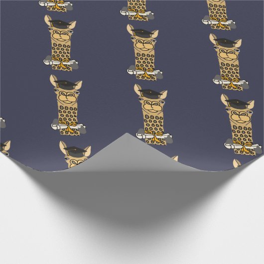 Funny Llama Afstuderen Art Design Cadeaupapier (Hoek)