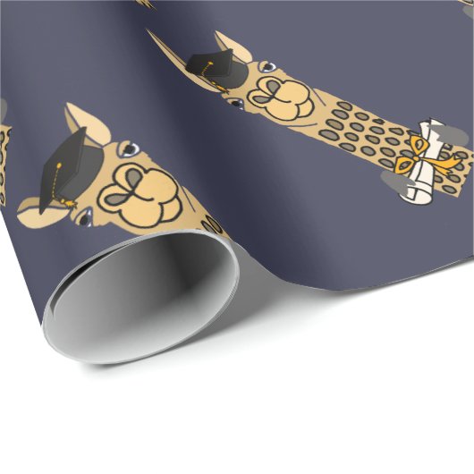 Funny Llama Afstuderen Art Design Cadeaupapier (Rol Hoek)