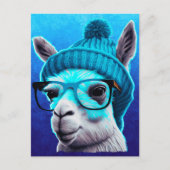 Funny Llama Alpaca Cute Animals Pet Glasses Briefkaart (Voorkant)