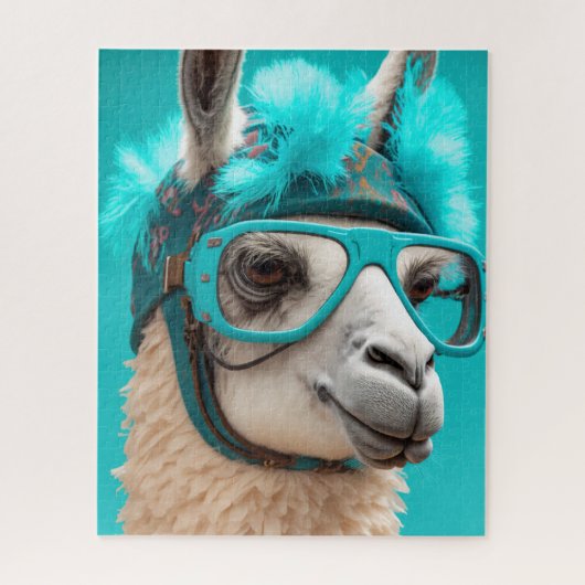 Funny Llama Alpaca Cute Animals Pet Glasses Legpuzzel (Verticaal)