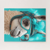 Funny Llama Alpaca Cute Animals Pet Glasses Legpuzzel (Horizontaal)