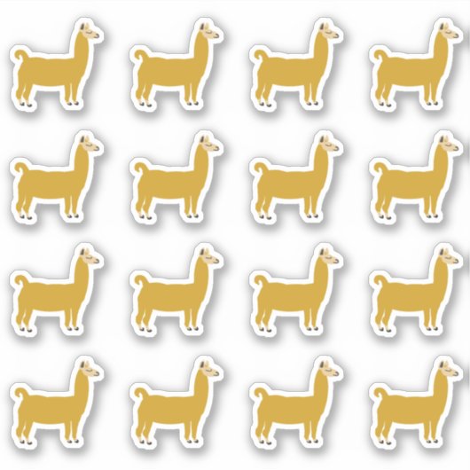 Funny Llama Animal Sticker (Voorkant)