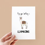 Funny Llama Birthday Kaart<br><div class="desc">Hoop dat je verjaardag geweldig is - grappige gedenkteken met een illustratie van een lama</div>