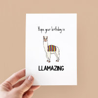 Funny Llama Birthday Kaart