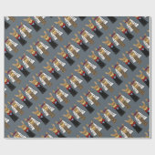 Funny Llama Bride en Groom Wedding Art Cadeaupapier (Vlak)