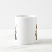 Funny Llama Bride en Groom Wedding Art Koffiemok (Center)