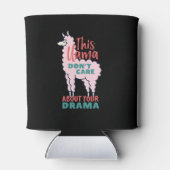 Funny Llama Cartoon geeft niet om je drama Blikjeskoeler (Achterkant)