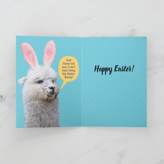 Funny Llama: De paashaas is aangebroken Kaart (Binnen)
