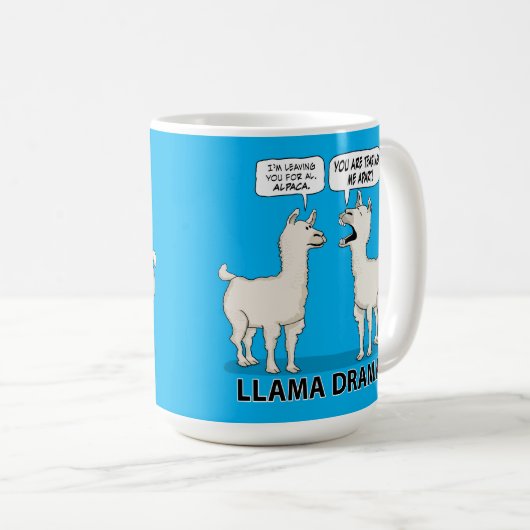 Funny Llama Drama Koffiemok (Voorkant rechts)