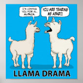 Funny Llama Drama Poster (Voorkant)