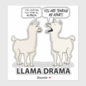Funny Llama Drama Sticker (Vel)