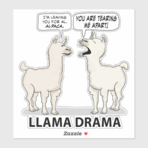 Funny Llama Drama Sticker