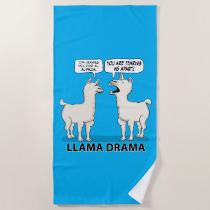Funny Llama Drama Strandlaken