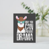 Funny Llama Dramatic Drama Alpaca Pun Animal Briefkaart (Staand voorkant)