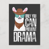 Funny Llama Dramatic Drama Alpaca Pun Animal Briefkaart (Voorkant)