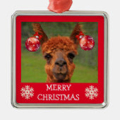 Funny Llama en Ornament met kerstballen (Voorkant)