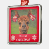 Funny Llama en Ornament met kerstballen (Links)