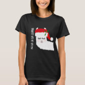 Funny Llama Fa La La Llama Kersta T-shirt (Voorkant)