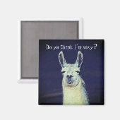 Funny Llama Face Animal Magneet (Voorkant / Achterkant)