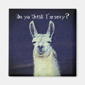 Funny Llama Face Animal Magneet (Voorkant)