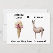 Funny Llama Family Renion Uitnodiging (Voorkant)