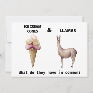 Funny Llama Family Renion Uitnodiging