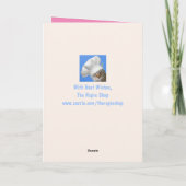 Funny Llama Flower Tiara Crown Birthday Kaart (Achterkant)