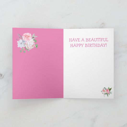 Funny Llama Flower Tiara Crown Birthday Kaart (Binnen)