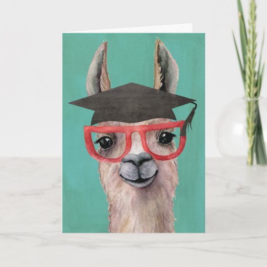 Funny Llama Humor 8e klas Afstuderen Kaart (Voorkant)
