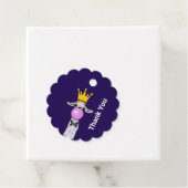 Funny Llama Illustratie die een roze bubbeltje bla Bedankjes Labels (In situ)