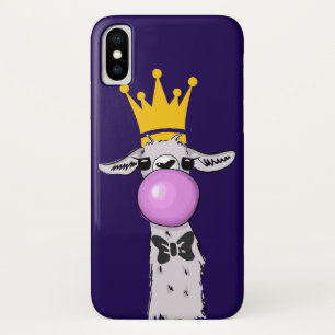 Funny Llama Illustratie die een roze bubbeltje bla Case-Mate iPhone Case