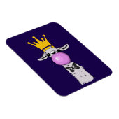 Funny Llama Illustratie die een roze bubbeltje bla Magneet (Rechterzijde)