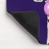 Funny Llama Illustratie die een roze bubbeltje bla Muismat (Hoek)