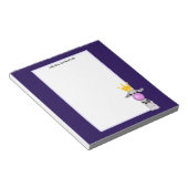 Funny Llama Illustratie die een roze bubbeltje bla Notitieblok (Schuin)