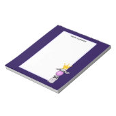 Funny Llama Illustratie die een roze bubbeltje bla Notitieblok (Linkerzijde)