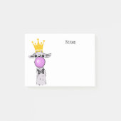 Funny Llama Illustratie die een roze bubbeltje bla Post-it® Notes (Voorkant)