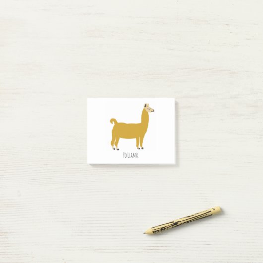 Funny Llama Illustration Post-it® Notes (Op bureau)