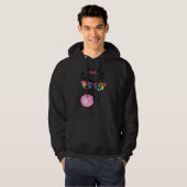 Funny Llama in a rainbow glasses, pink bubble gum  Hoodie (Voorkant volledig)